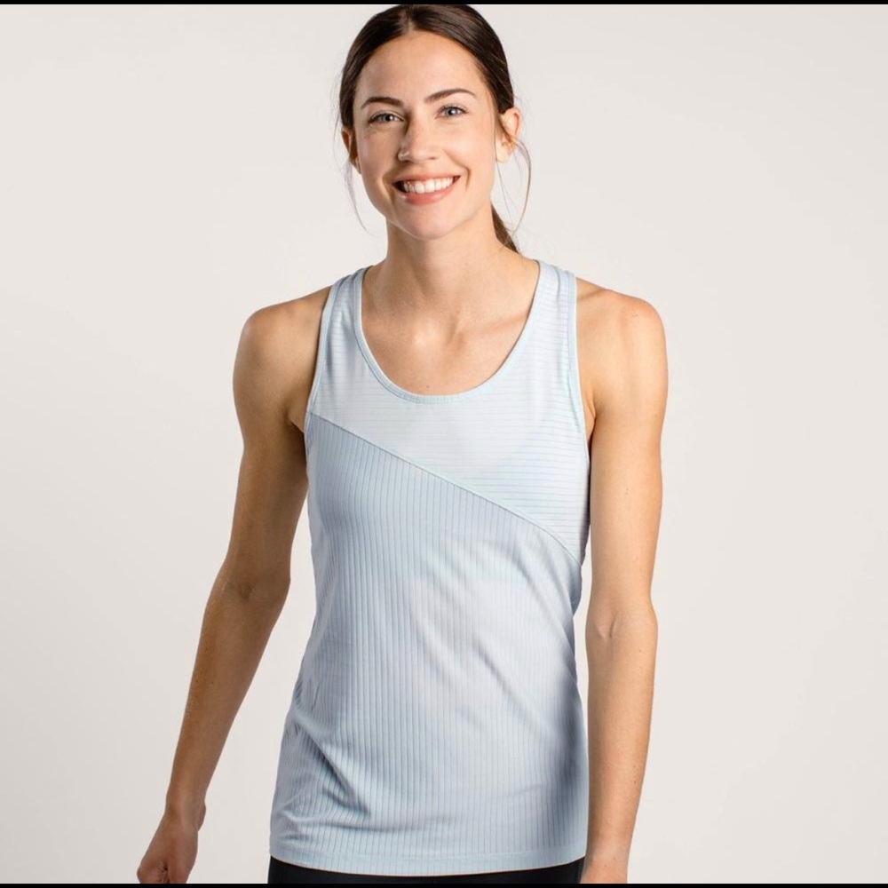 Oiselle simple Stripe Tank Top, Size 8